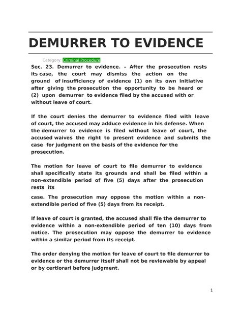 demurrer to evidence in tagalog|YLS .